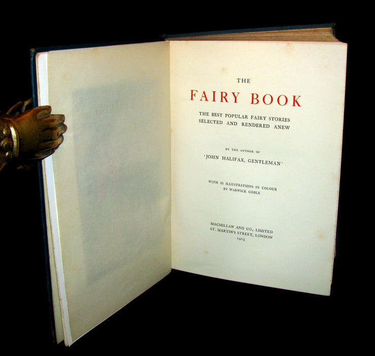 1913 Rare First Edition - THE FAIRY BOOK Illustrated by Warwick Goble.