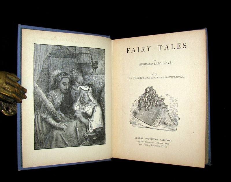1886 Scarce Book - FAIRY TALES by Edouard Laboulaye - illustrated. FIRST EDITION.