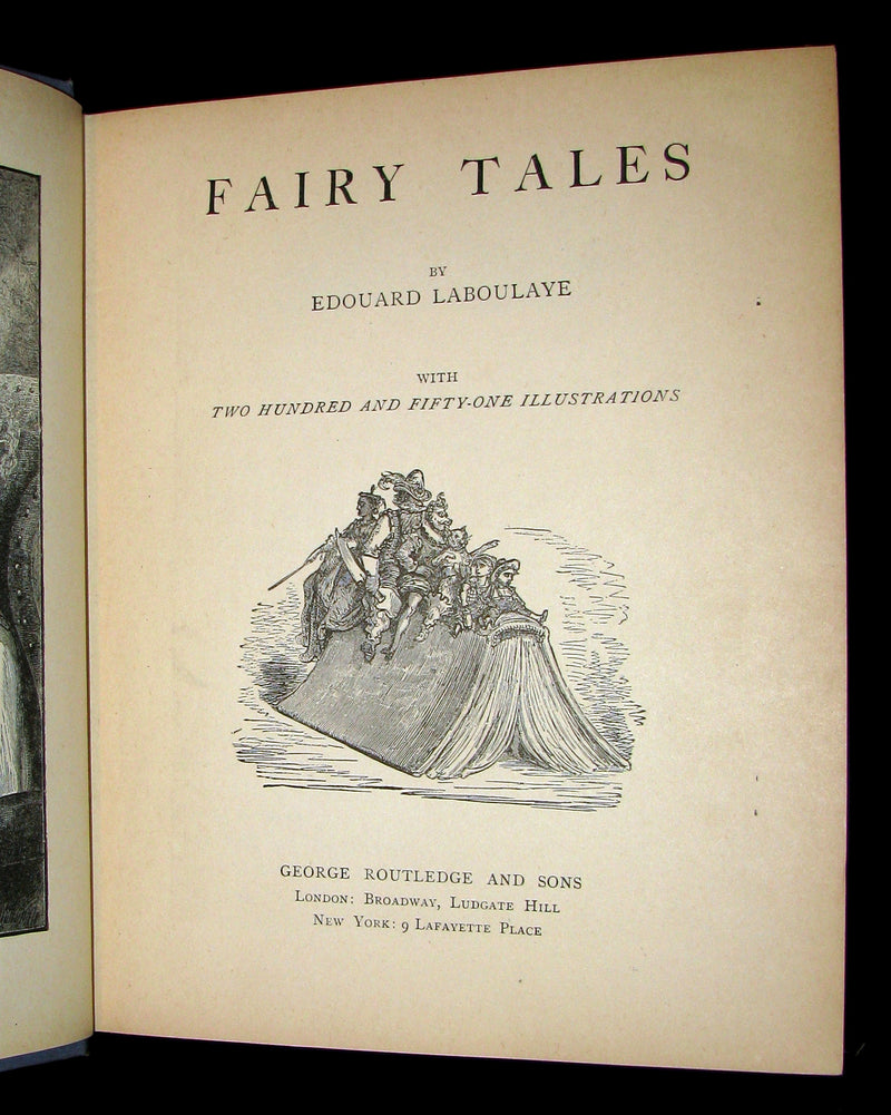 1886 Scarce Book - FAIRY TALES by Edouard Laboulaye - illustrated. FIRST EDITION.