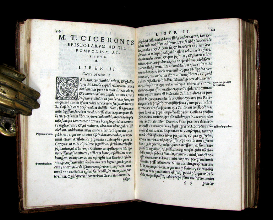 1562 Scarce Latin Book - Letters of Cicero to his friend Atticus, to Brutus and his brother Quintus.