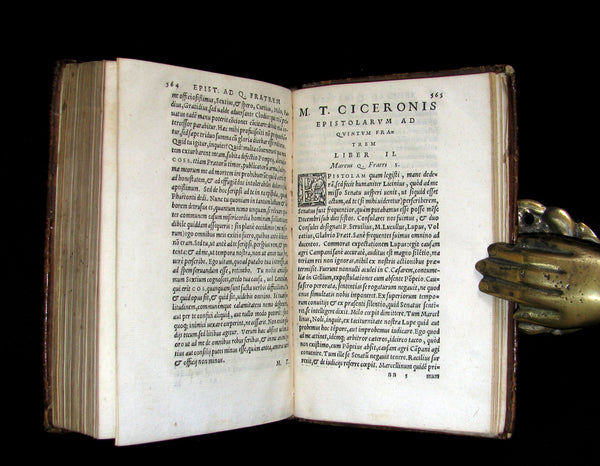 1562 Scarce Latin Book - Letters of Cicero to his friend Atticus, to Brutus and his brother Quintus.