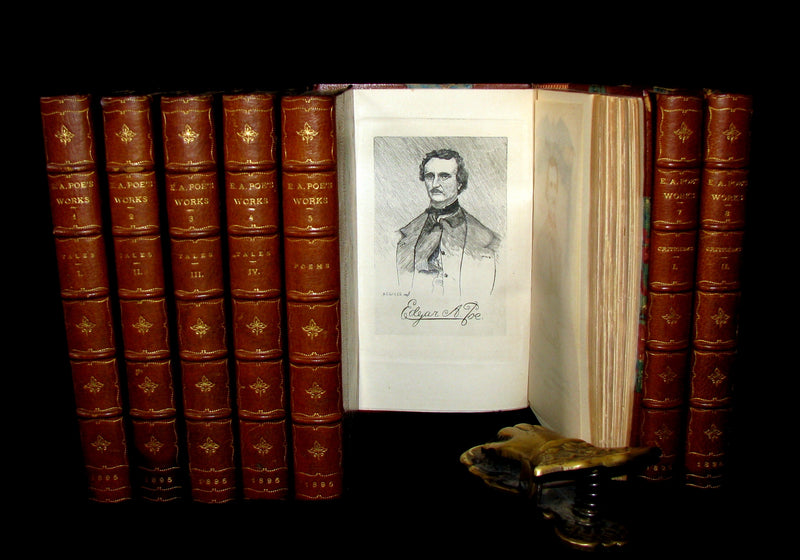 1895 Scarce Book Set - The Works of Edgar Allan Poe. (including Tales of Mystery and Imagination).
