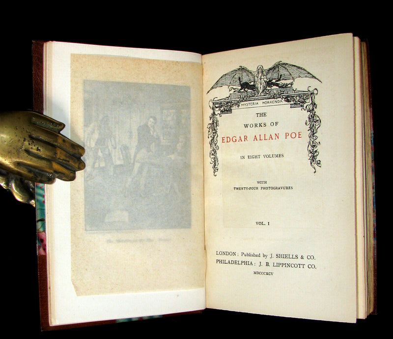 1895 Scarce Book Set - The Works of Edgar Allan Poe. (including Tales of Mystery and Imagination).