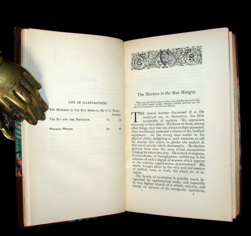 1895 Scarce Book Set - The Works of Edgar Allan Poe. (including Tales of Mystery and Imagination).