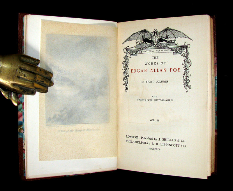 1895 Scarce Book Set - The Works of Edgar Allan Poe. (including Tales of Mystery and Imagination).
