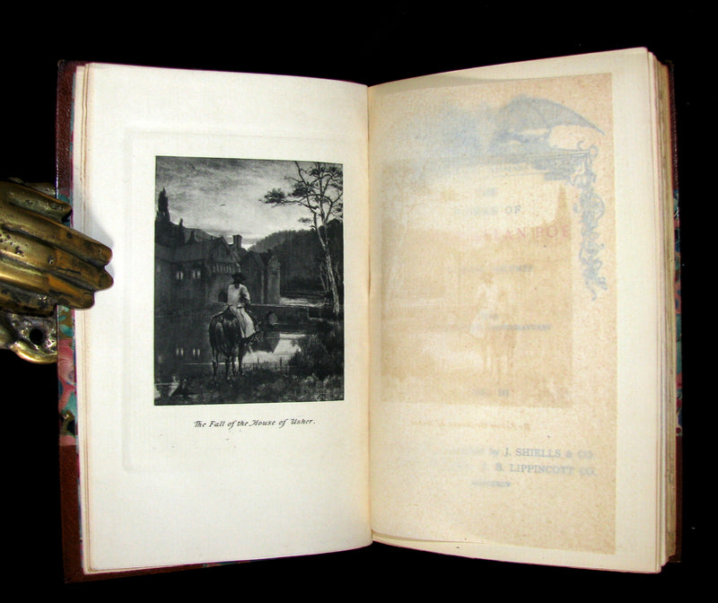 1895 Scarce Book Set - The Works of Edgar Allan Poe. (including Tales of Mystery and Imagination).