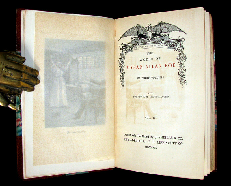 1895 Scarce Book Set - The Works of Edgar Allan Poe. (including Tales of Mystery and Imagination).