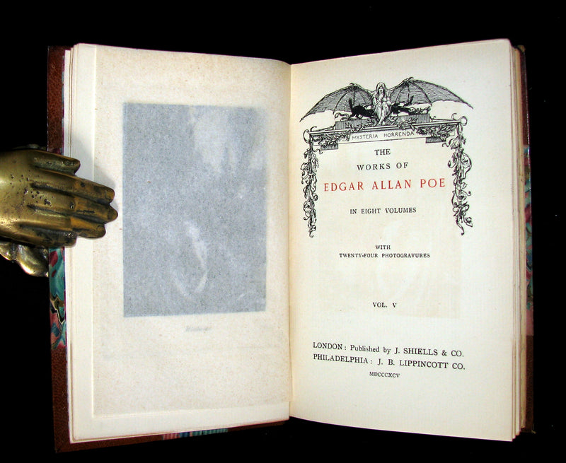 1895 Scarce Book Set - The Works of Edgar Allan Poe. (including Tales of Mystery and Imagination).