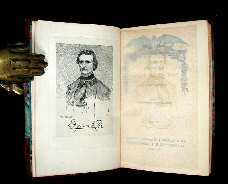 1895 Scarce Book Set - The Works of Edgar Allan Poe. (including Tales of Mystery and Imagination).