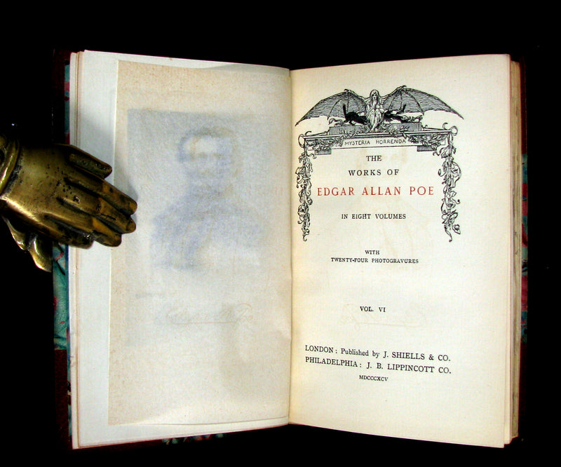 1895 Scarce Book Set - The Works of Edgar Allan Poe. (including Tales of Mystery and Imagination).