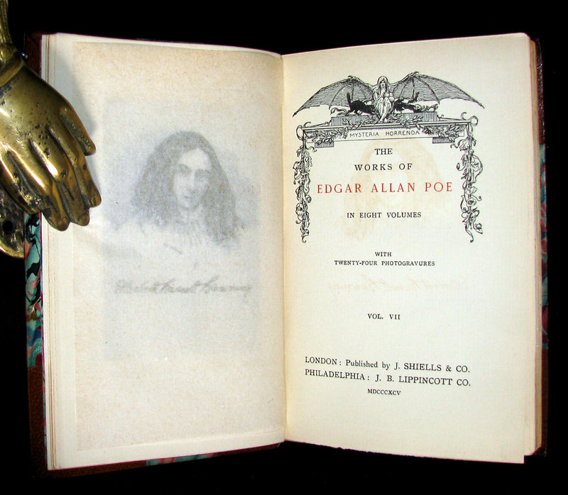 1895 Scarce Book Set - The Works of Edgar Allan Poe. (including Tales of Mystery and Imagination).