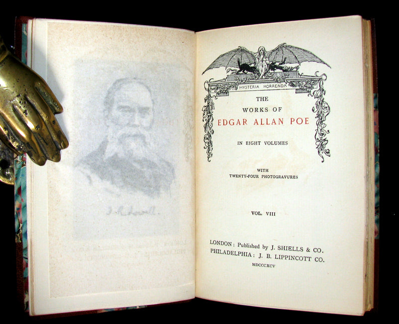 1895 Scarce Book Set - The Works of Edgar Allan Poe. (including Tales of Mystery and Imagination).
