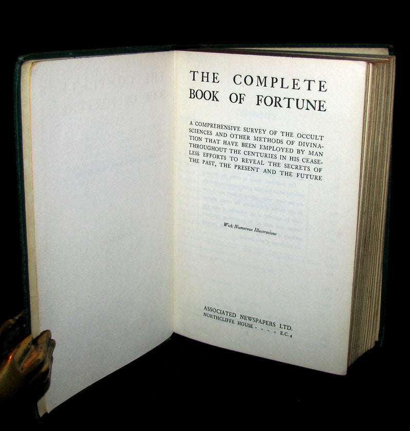 1930 Rare Book -The Complete Book of Fortune A Comprehensive Survey Of The Occult Sciences And Other Methods Of Divination
