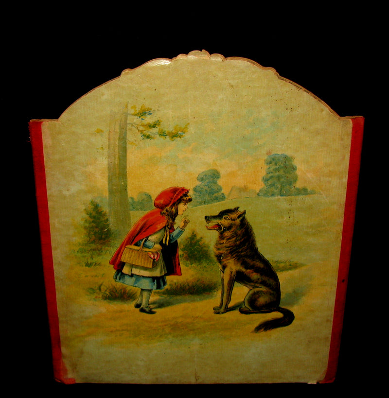 1891 Scarce Victorian Book - RED RIDING HOOD Theater Pantomime toy Book by McLoughlin.