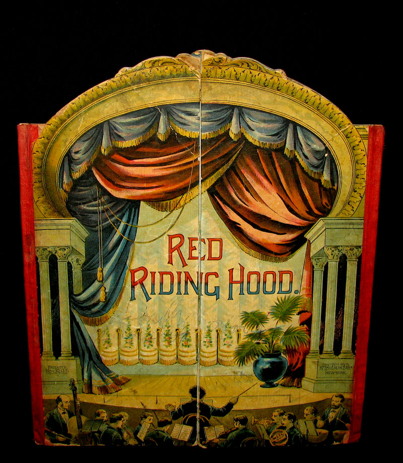 1891 Scarce Victorian Book - RED RIDING HOOD Theater Pantomime toy Book by McLoughlin.