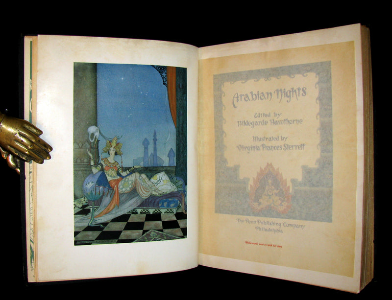 1928 Rare First Edition - ARABIAN NIGHTS illustrated by Virginia Frances Sterrett.