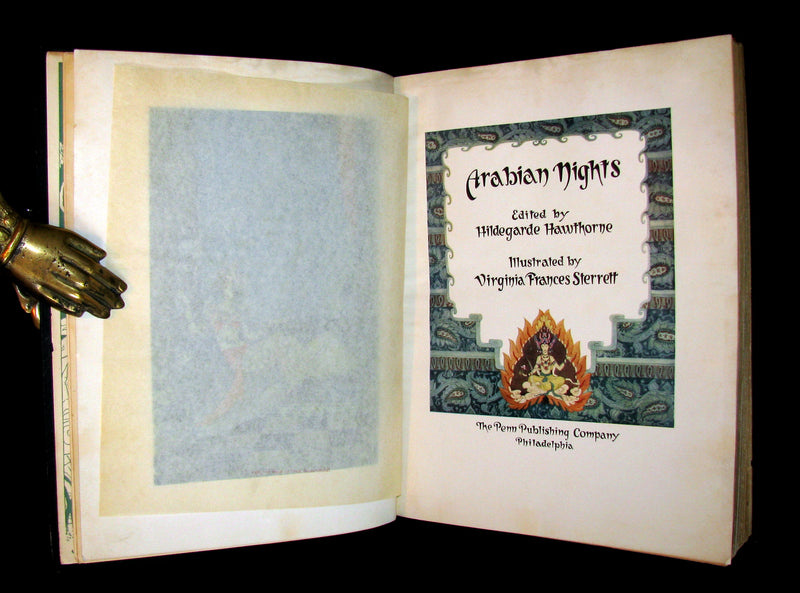 1928 Rare First Edition - ARABIAN NIGHTS illustrated by Virginia Frances Sterrett.