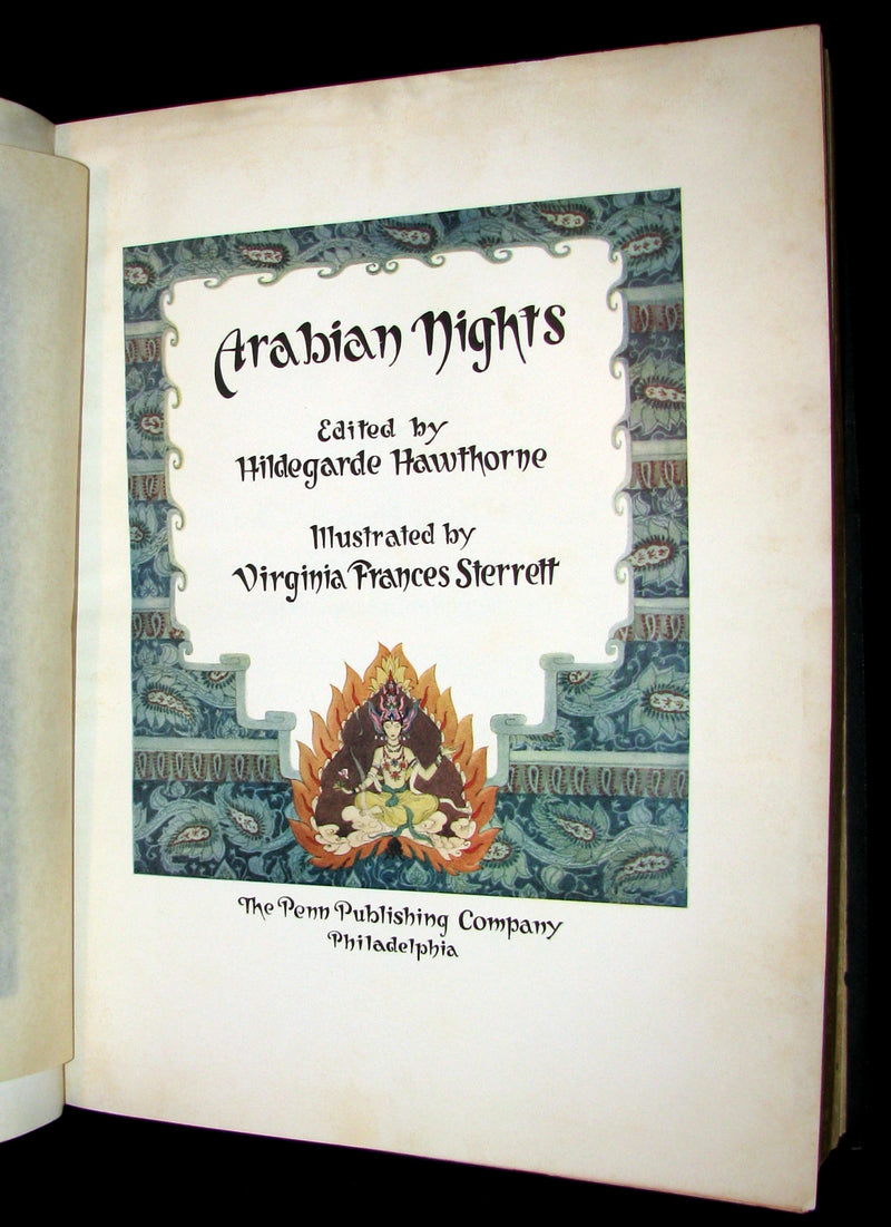 1928 Rare First Edition - ARABIAN NIGHTS illustrated by Virginia Frances Sterrett.