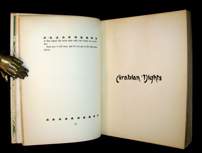 1928 Rare First Edition - ARABIAN NIGHTS illustrated by Virginia Frances Sterrett.