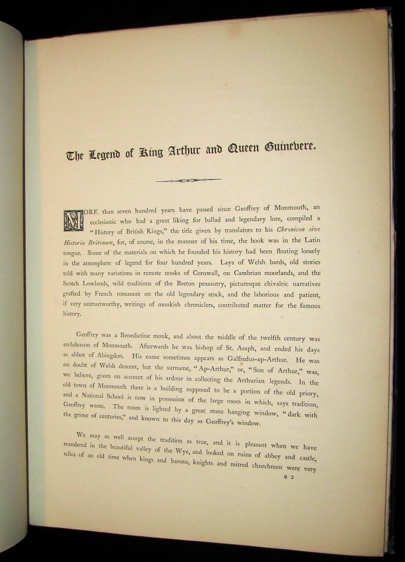 1879 Scarce Book ~ The Story of Arthur and Guinevere illustrated by Gustave Doré.
