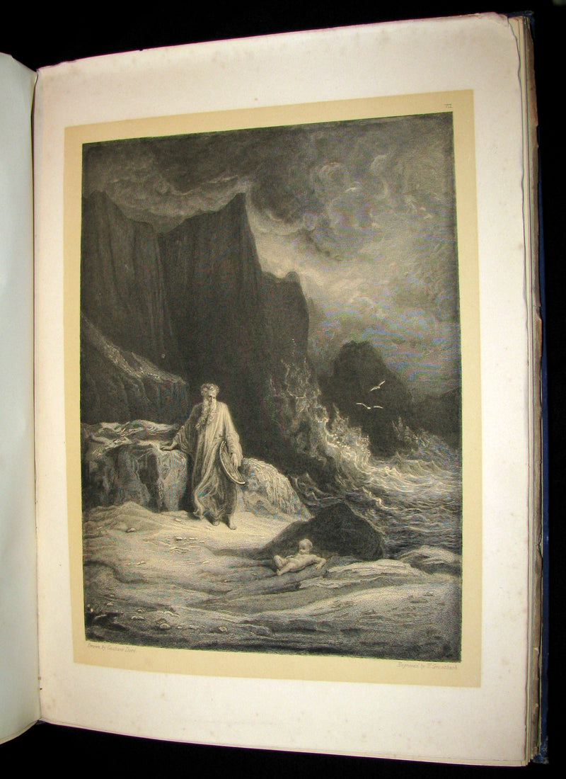 1879 Scarce Book ~ The Story of Arthur and Guinevere illustrated by Gustave Doré.