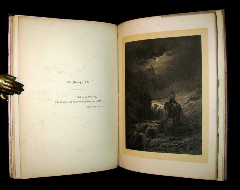 1879 Scarce Book ~ The Story of Arthur and Guinevere illustrated by Gustave Doré.
