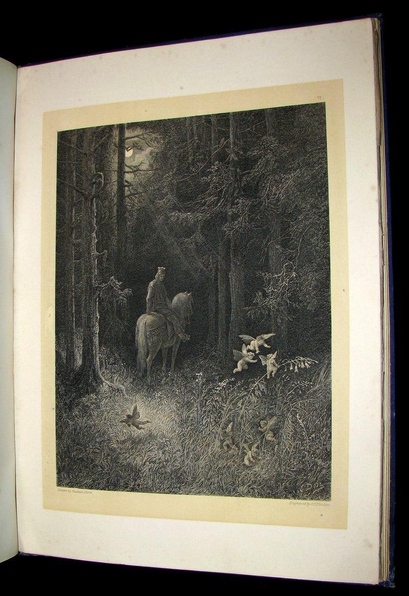 1879 Scarce Book ~ The Story of Arthur and Guinevere illustrated by Gustave Doré.