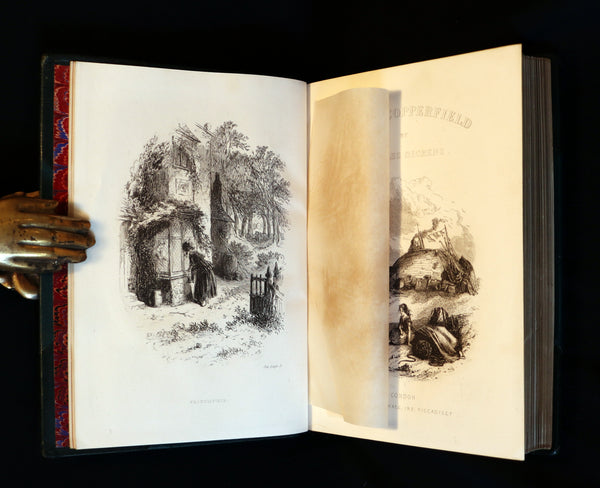 1875 Rare Victorian Book - DAVID COPPERFIELD by Charles Dickens Illustrated by Browne.