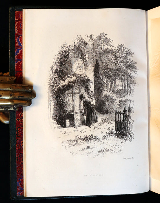 1875 Rare Victorian Book - DAVID COPPERFIELD by Charles Dickens Illustrated by Browne.