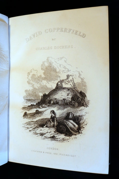 1875 Rare Victorian Book - DAVID COPPERFIELD by Charles Dickens Illustrated by Browne.