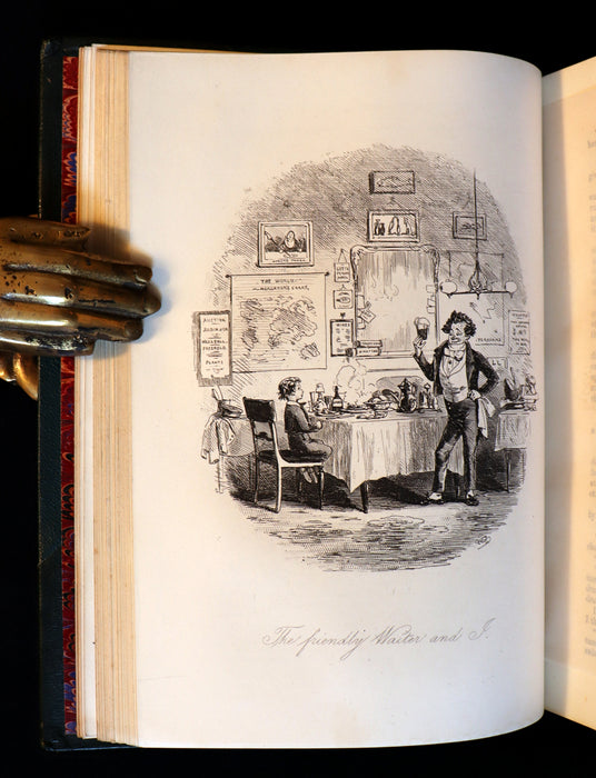 1875 Rare Victorian Book - DAVID COPPERFIELD by Charles Dickens Illustrated by Browne.