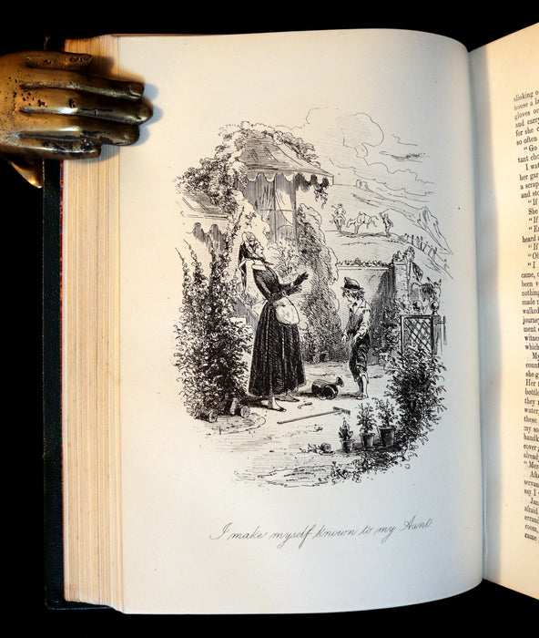 1875 Rare Victorian Book - DAVID COPPERFIELD by Charles Dickens Illustrated by Browne.