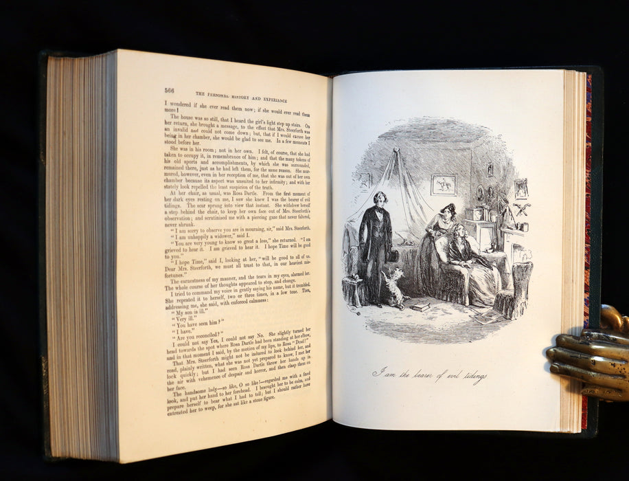 1875 Rare Victorian Book - DAVID COPPERFIELD by Charles Dickens Illustrated by Browne.