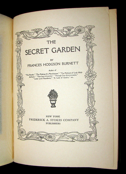 1911 Rare First Edition - The SECRET GARDEN by Frances Hodgson Burnett.