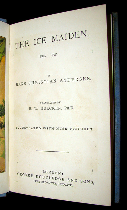 1890's Scarce Victorian Edition - Hans Christian Andersen - THE ICE MAIDEN Illustrated.