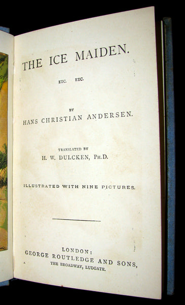 1890's Scarce Victorian Edition - Hans Christian Andersen - THE ICE MAIDEN Illustrated.