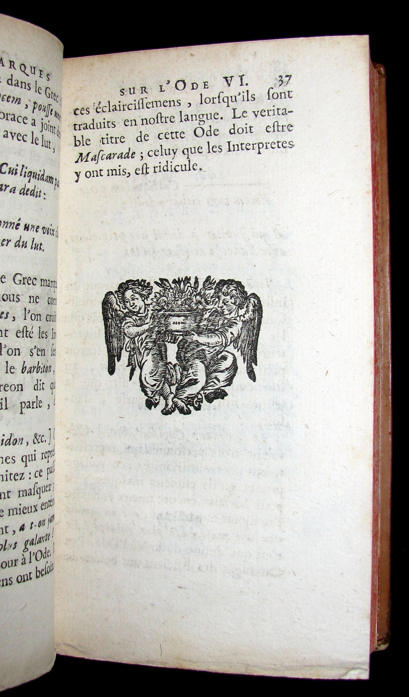 1696 Scarce French Book ~ ANACREON & SAPPHO (poetess of Lesbos) Poems - SAPHO (curiosa).