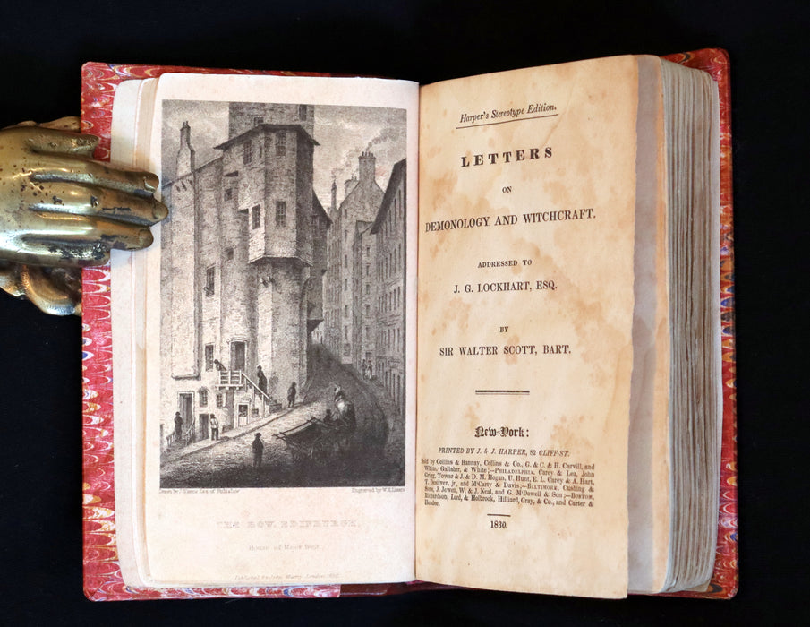 1830 Scarce First US EDITION - Walter Scott - Demonology & Witchcraft - WITCHES & FAIRIES.