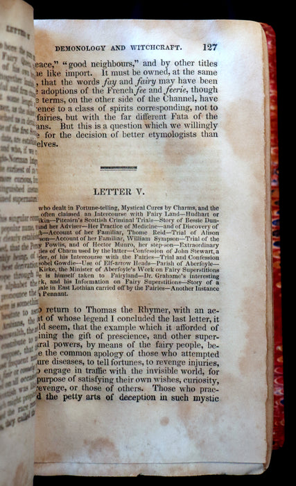 1830 Scarce First US EDITION - Walter Scott - Demonology & Witchcraft - WITCHES & FAIRIES.