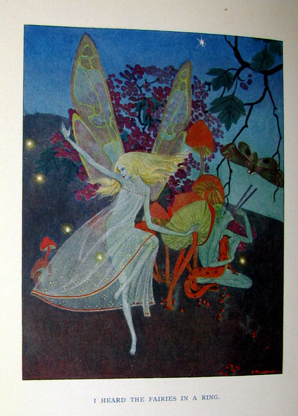 1922 Rare 1stED Book -  DOWN-ADOWN-DERRY, A Book of FAIRY POEMS illustrated.