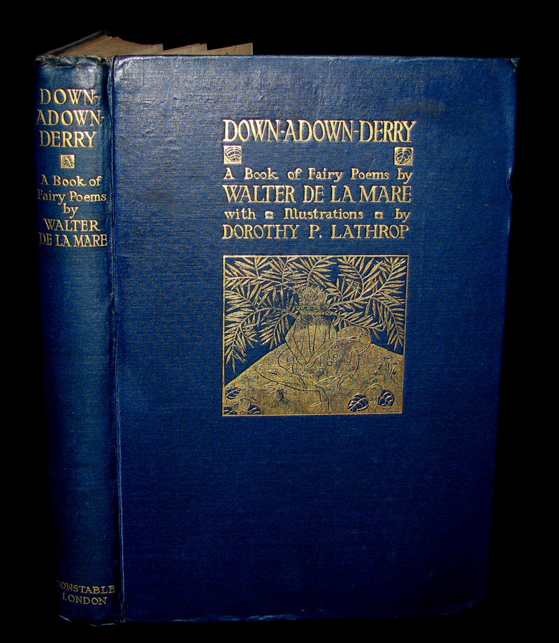 1922 Rare 1stED Book -  DOWN-ADOWN-DERRY, A Book of FAIRY POEMS illustrated.