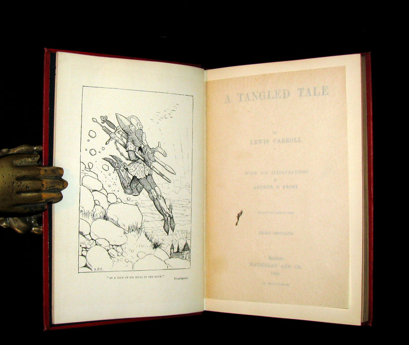 1886 Rare Book - A TANGLED TALE by Lewis Carroll, illustrated by Arthur B. Frost.