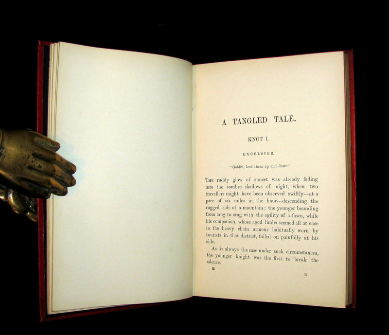 1886 Rare Book - A TANGLED TALE by Lewis Carroll, illustrated by Arthur B. Frost.