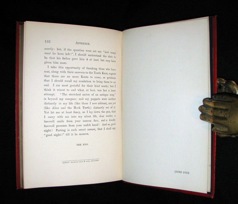 1886 Rare Book - A TANGLED TALE by Lewis Carroll, illustrated by Arthur B. Frost.