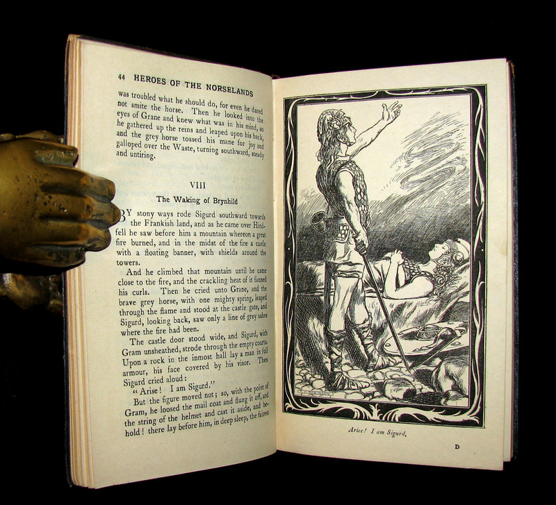 1903 Scarce 1stED Book - HEROES OF THE NORSELANDS illustrated by Thomas Heath Robinson.