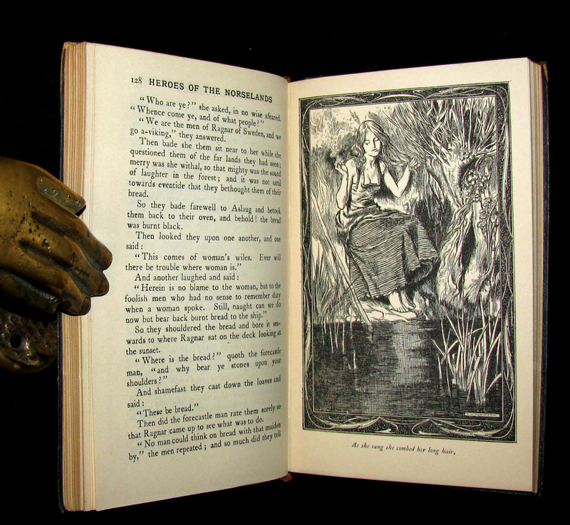 1903 Scarce 1stED Book - HEROES OF THE NORSELANDS illustrated by Thomas Heath Robinson.