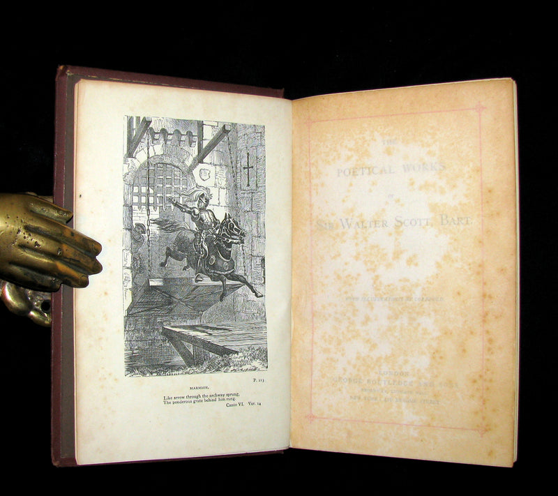 1860 Rare Book ~  The Poetical Works of Sir Walter Scott Illustrated by Corbould.