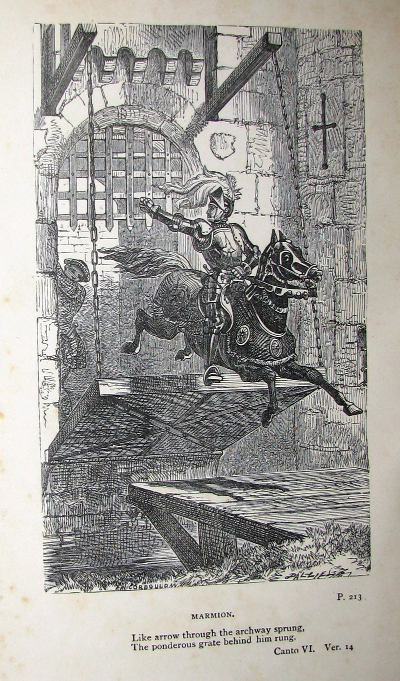 1860 Rare Book ~  The Poetical Works of Sir Walter Scott Illustrated by Corbould.