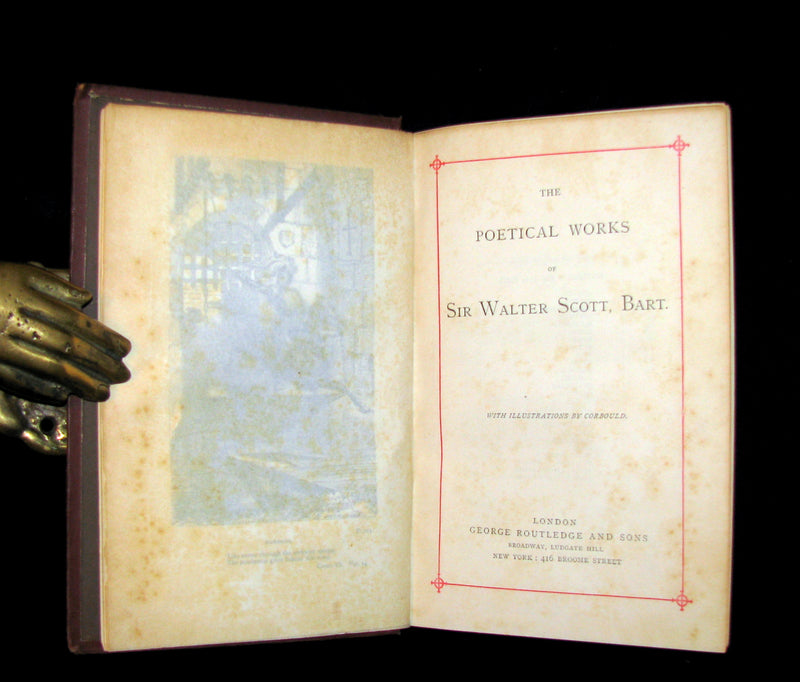 1860 Rare Book ~  The Poetical Works of Sir Walter Scott Illustrated by Corbould.
