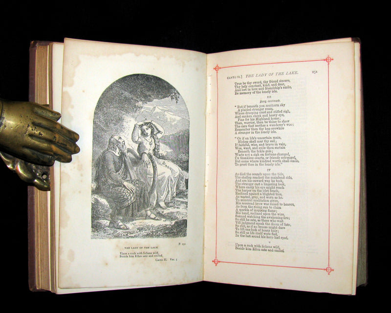 1860 Rare Book ~  The Poetical Works of Sir Walter Scott Illustrated by Corbould.